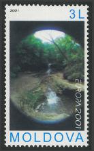 MP0419 ”Europa 2001. Apa - comoara naturii.” /”Cascadă” (Saharna, Județul Orhei)/
